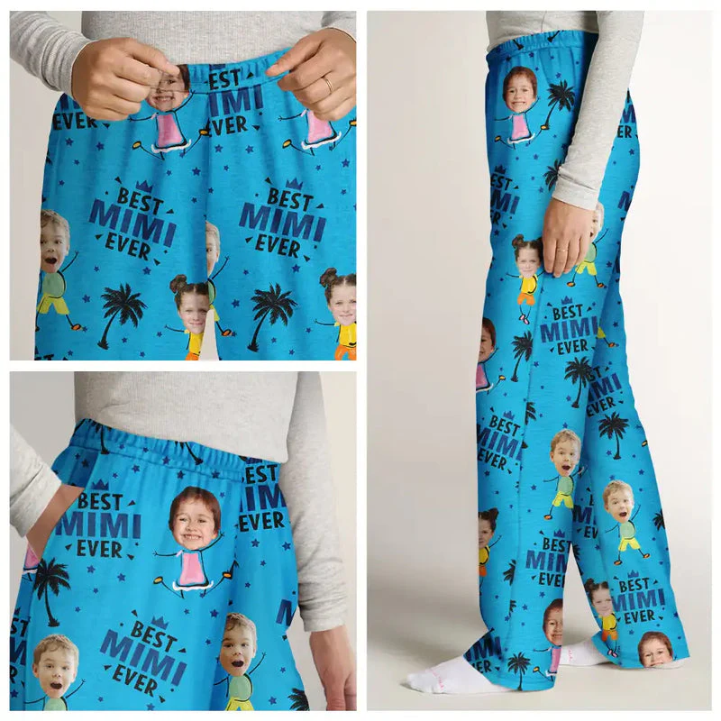 Custom Photo Best Mom Ever - Personalized Pajama Pants - Gift For Family, Grandma HH01 - Image 5
