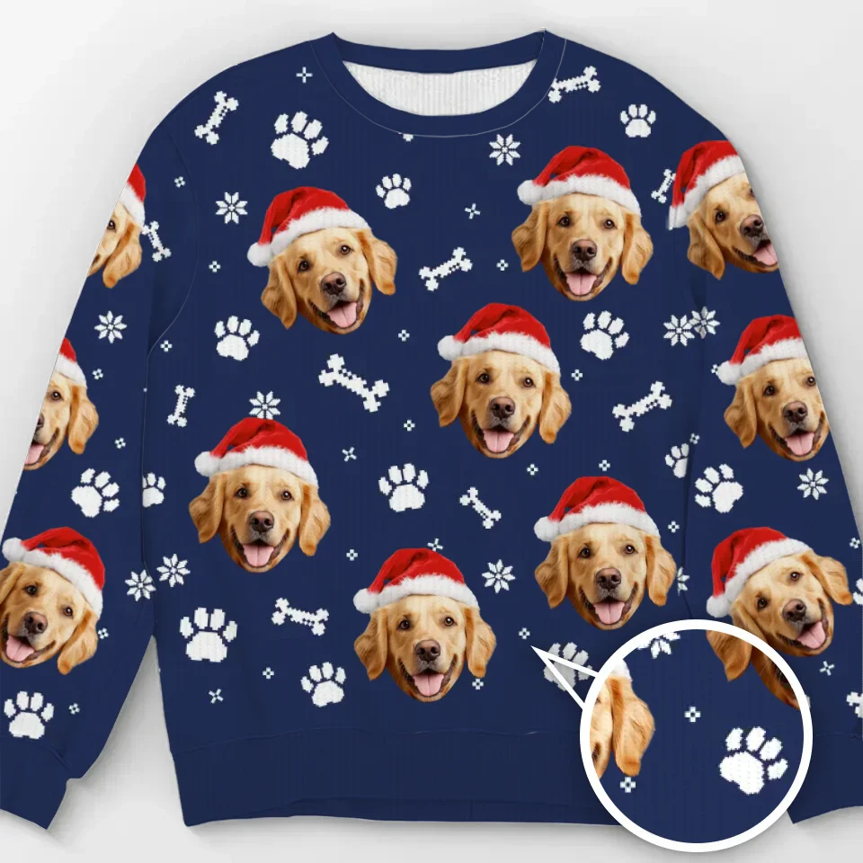 Custom Photo Celebrate Christmas With Furry Friends - Personalized Ugly Sweater - Christmas Gift For Pet Lovers - NA94 - Image 2