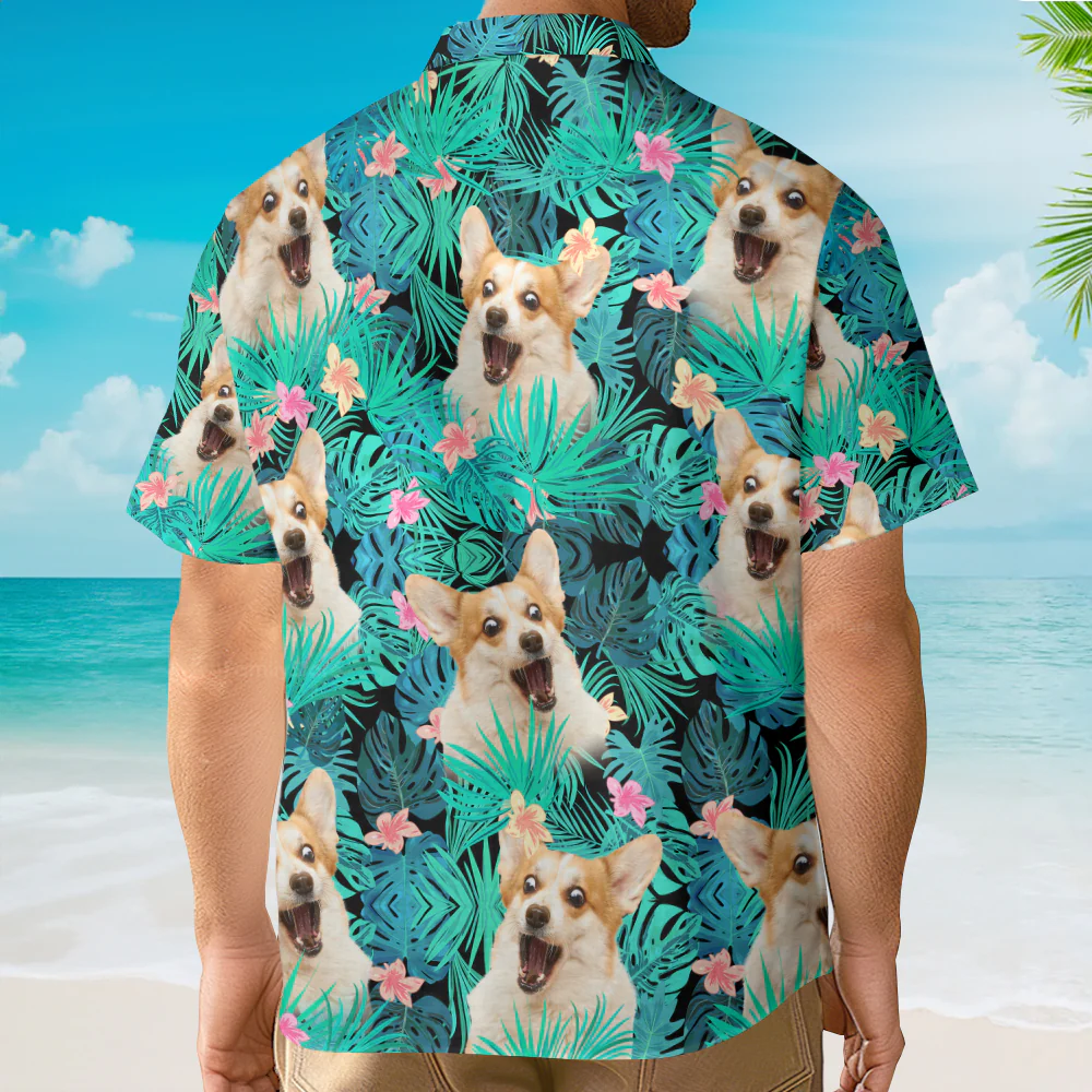 Custom Photo Pet Dog Tropical - Fuuny Personalized Hawaiian Shirt PN302185Lb - Image 2