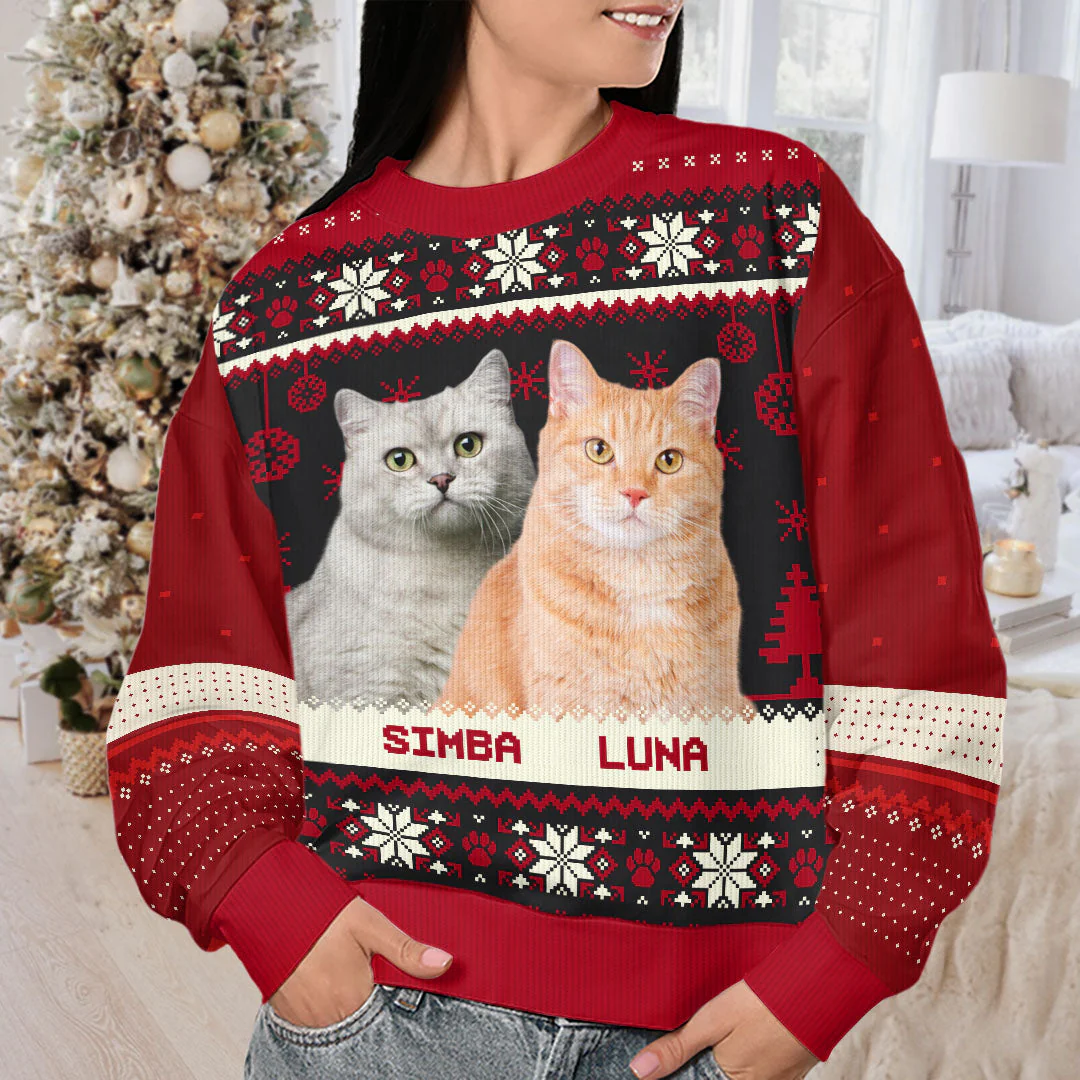 Custom Photo Cuteness Overload - Personalized Ugly Sweater - Christmas Gift For Pet Owners, Pet Lovers NH96 - Image 3