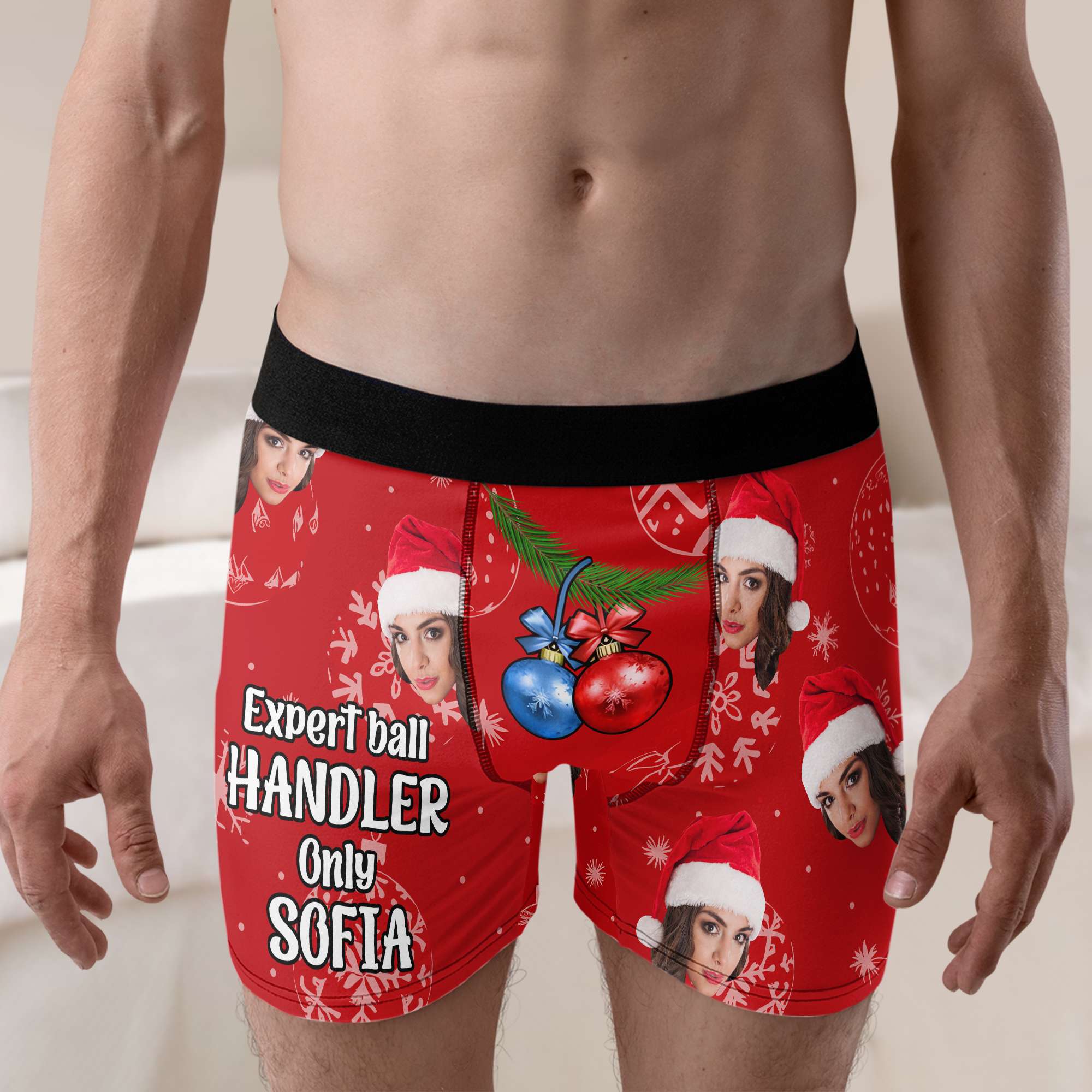 Custom Photo Expert Ball Handler Only - Gift For Boyfriend, Husband, Anniversary - Funny Personalized Custom Boxer Briefs, Men's Boxers NH96 - Image 2