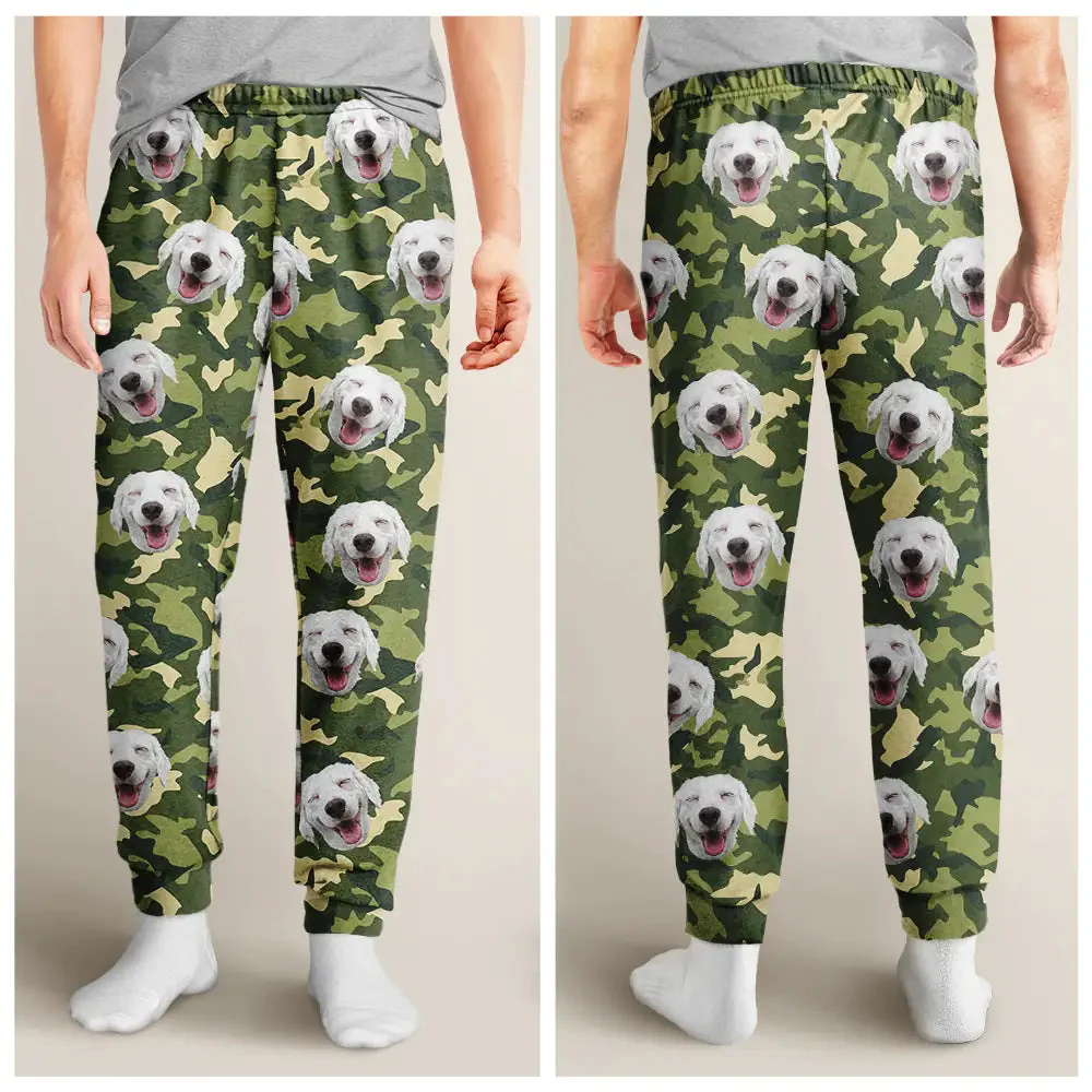Custom Photo Face Funny Pattern Dog Cat Family - Gift For Pet Lovers - Personalized Pajama Pants NA94 - Image 3