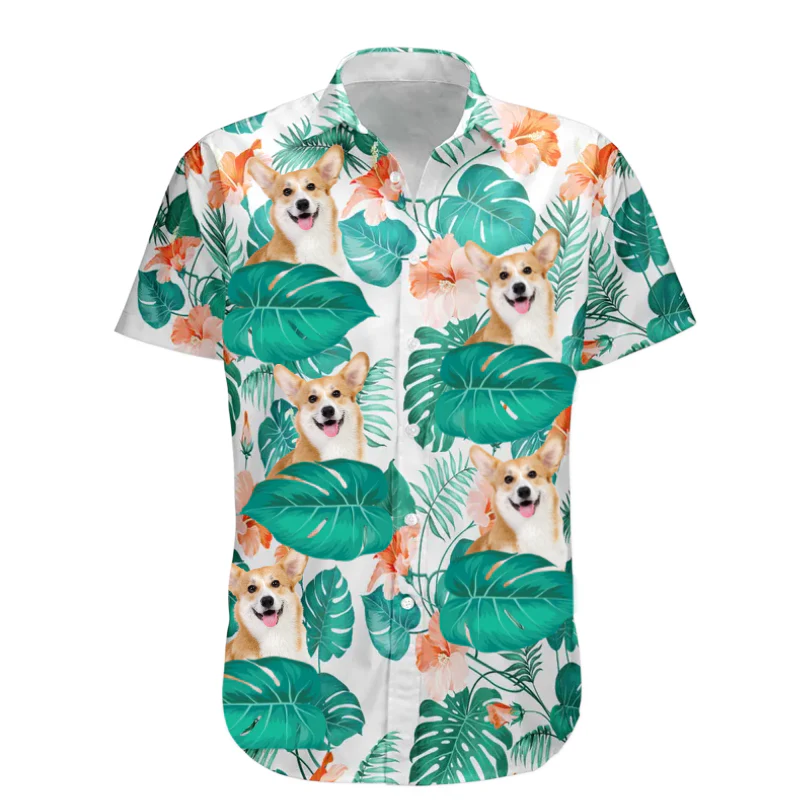 Custom Photo Funny Family Pet Face - Gift For Pet Lovers - Personalized Hawaiian Shirt - Image 4