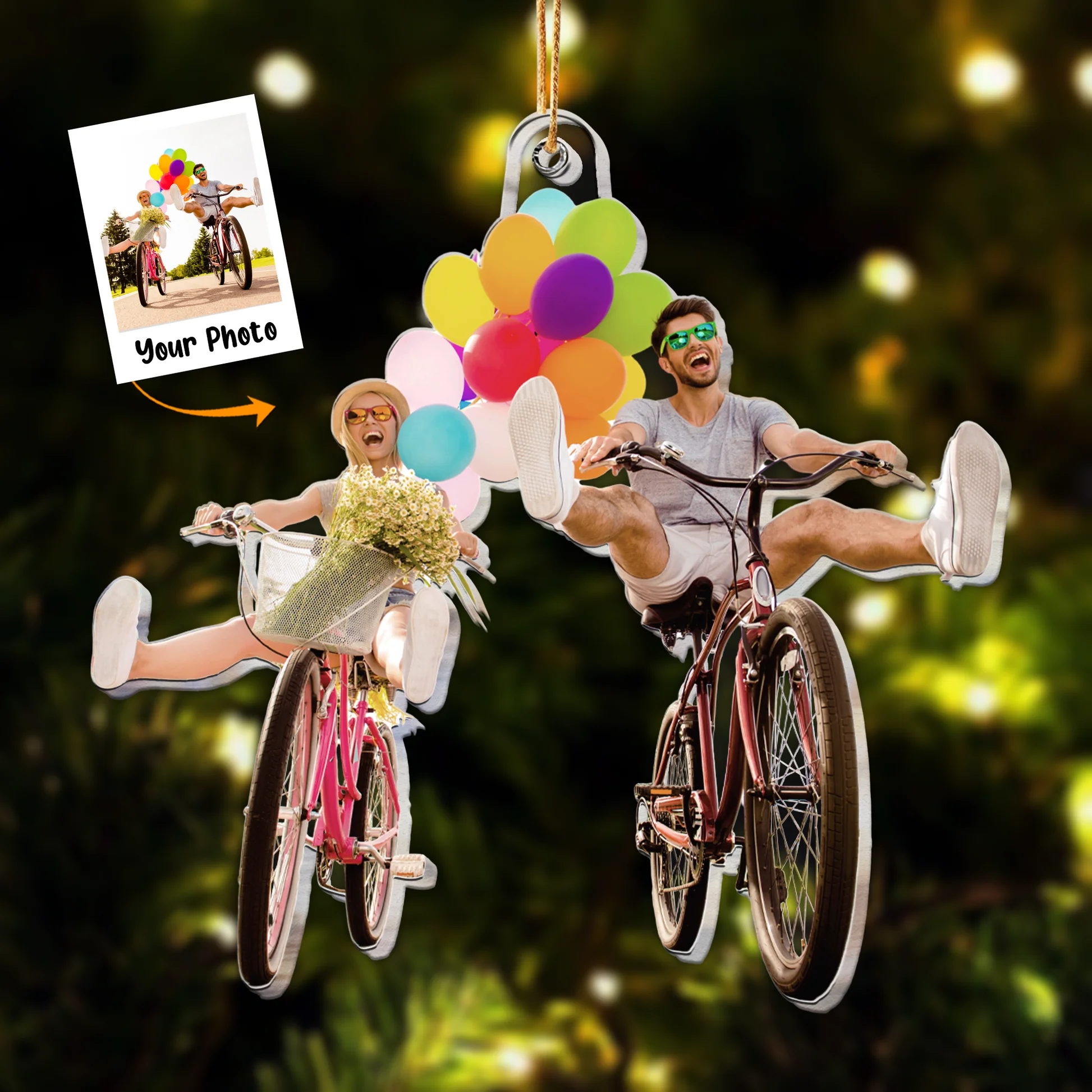 Custom Photo Funny Gift For Couple From Husband Boyfriend - Personalized Acrylic Photo Ornament - Image 3