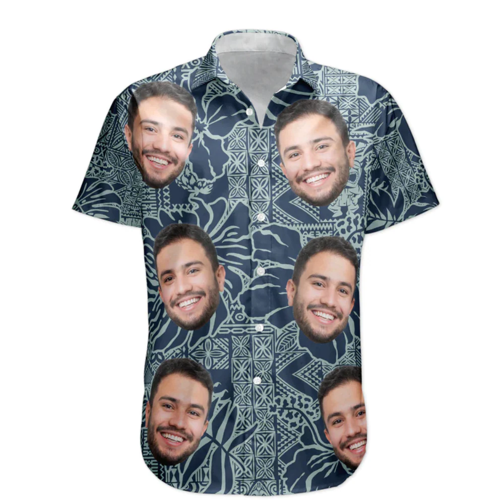 Custom Photo Funny Pet Family Friends Tiki Bar Summer - Personalized Hawaiian Shirt - Image 3