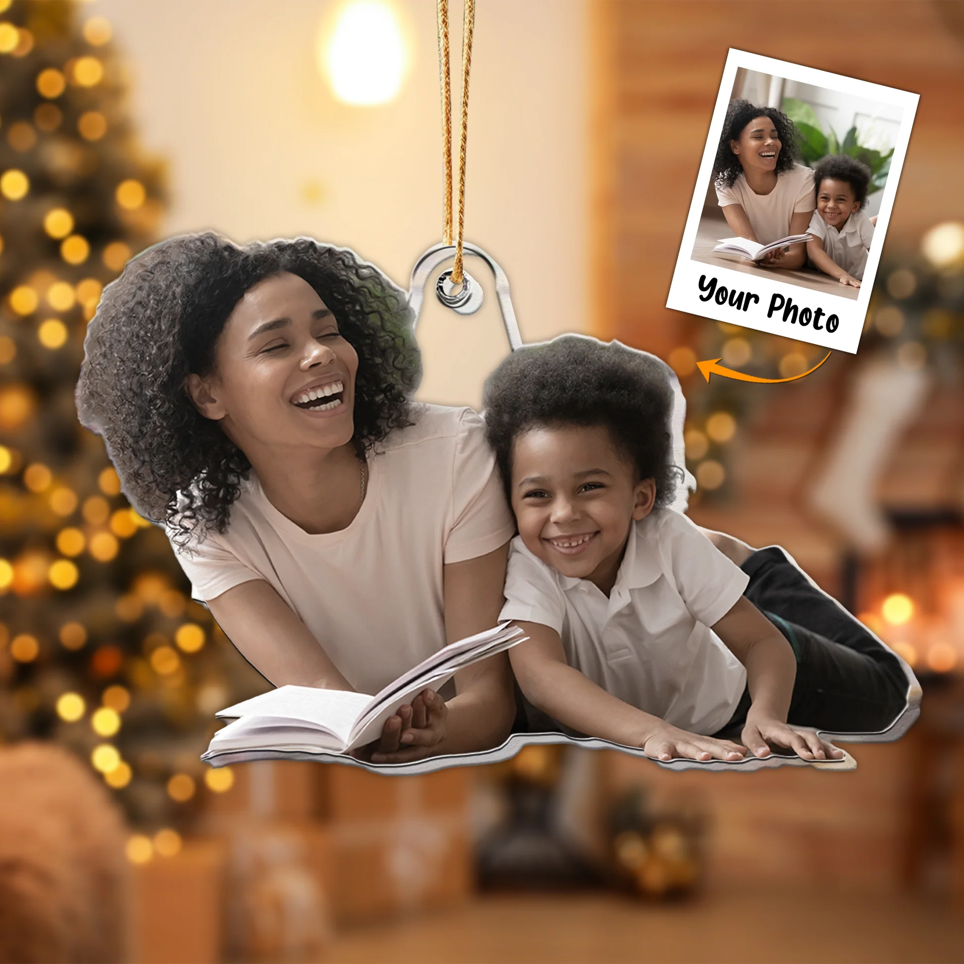 Custom Photo Gift For Mom - Personalized Acrylic Photo Ornament