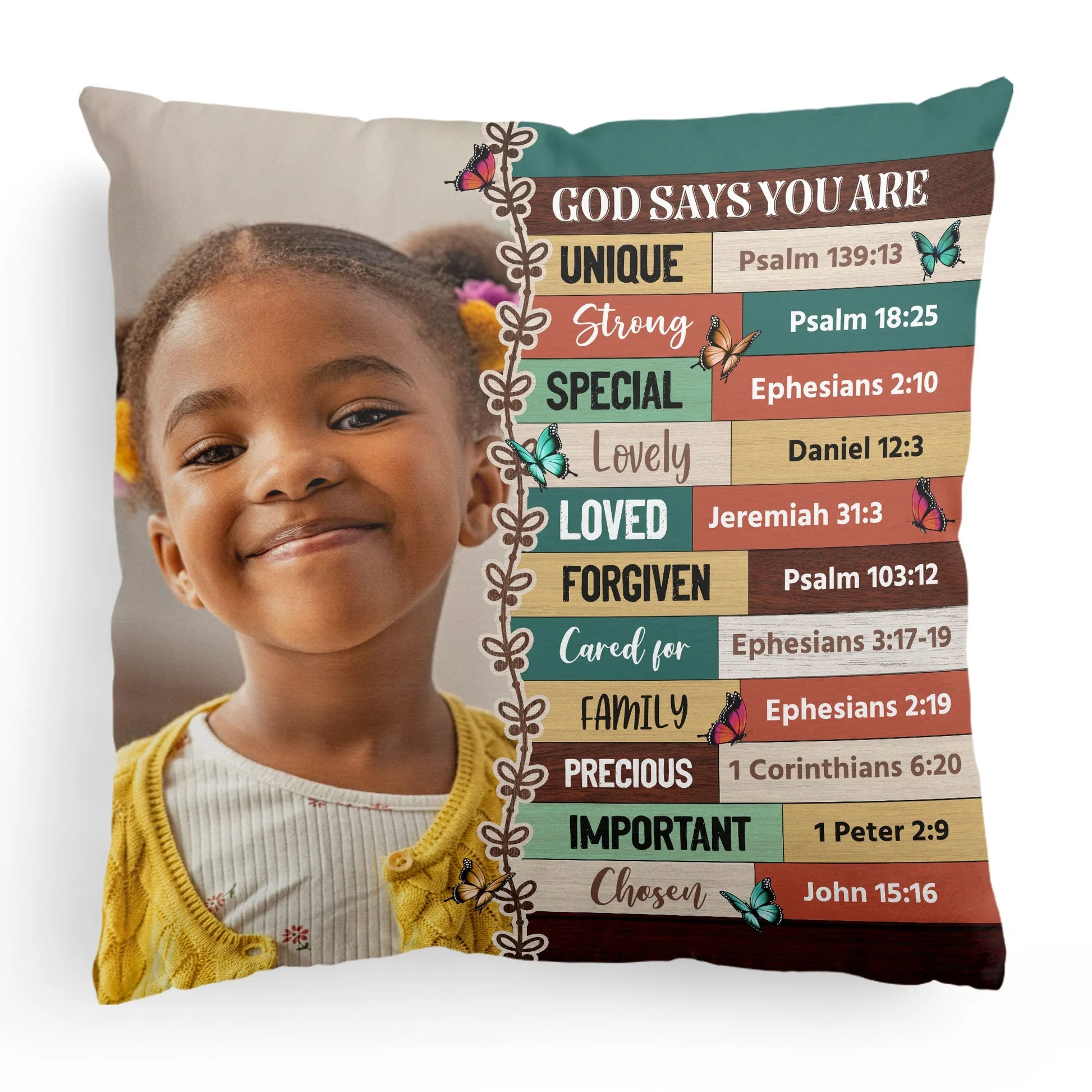 Custom Photo God Says You Are - Personalized Pillow - Gift For Kids HD95 - Image 3