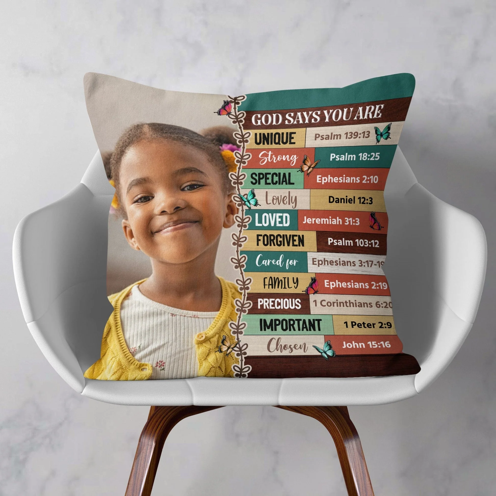 Custom Photo God Says You Are - Personalized Pillow - Gift For Kids HD95 - Image 4