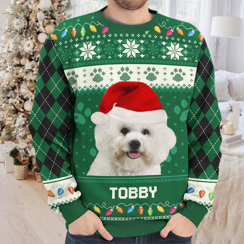 Custom Photo Grow Old Along With Me - Personalized Ugly Sweater - Gift For Pet Lovers, Pet Owners NA94 - Image 3