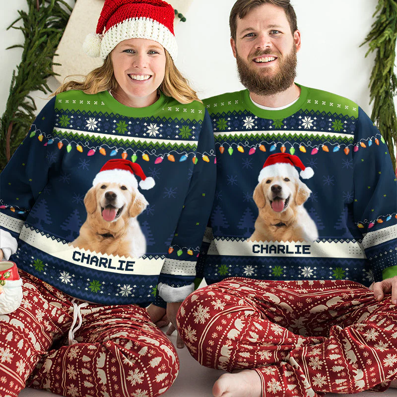 Custom Photo Happy Howlidays - Personalized Ugly Sweater - Gift For Pet Lovers, Pet Owners NA94 - Image 2