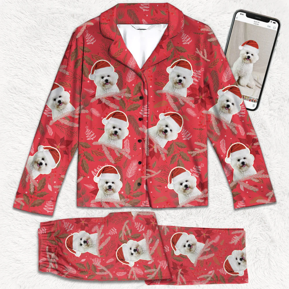 Custom Photo Happy Pawlidays, Christmas Is Coming - Christmas Gift For Pet Lovers - Personalized Pajama NA94 - Image 2