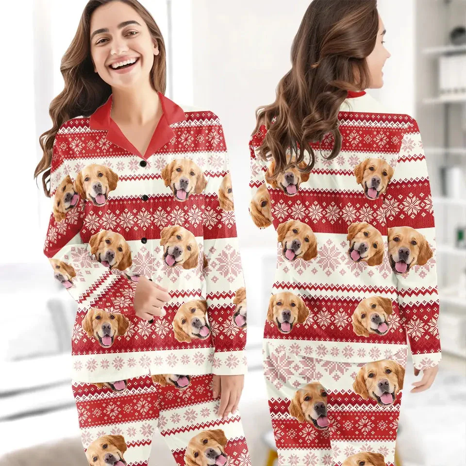 Custom Photo Have A Pawsome Christmas - Gift For Pet Lovers - Personalized Pajama NA9A - Image 3