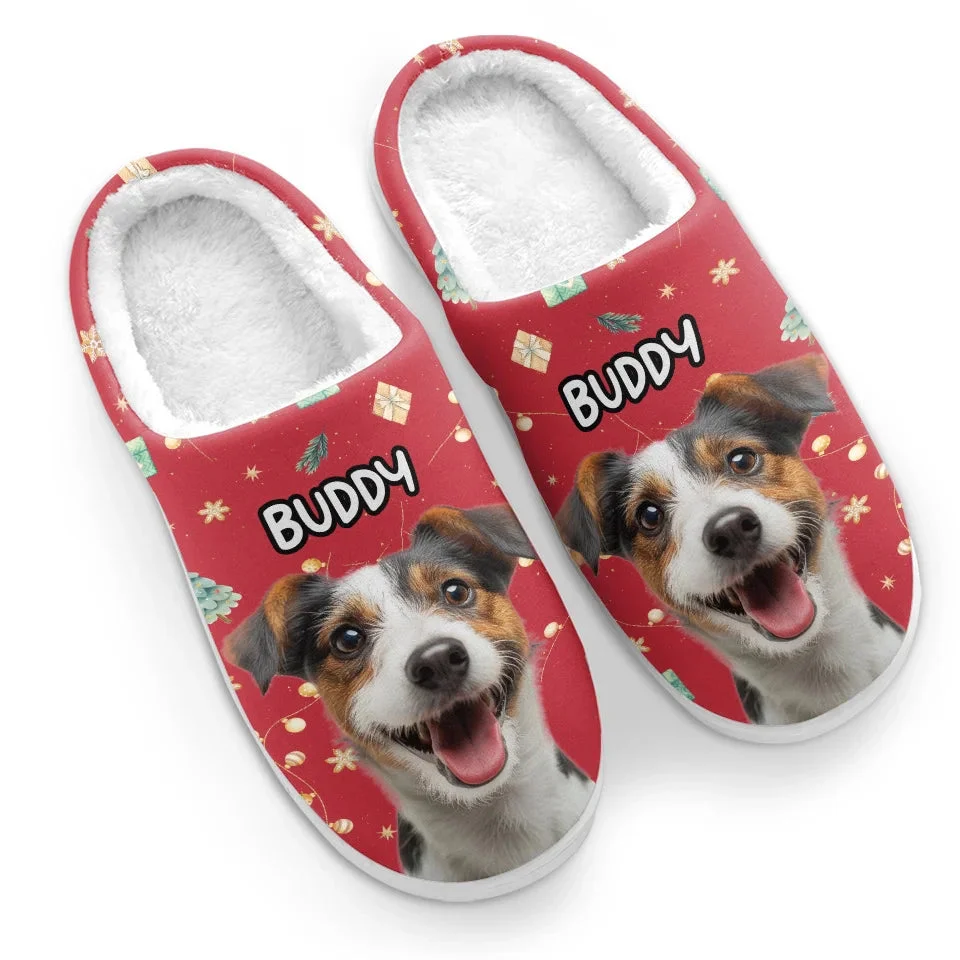 Custom Photo Holiday Unleash The Joy - Personalized Slippers - Christmas Gift For Pet Owners, Pet Lovers - NA94 - Image 4