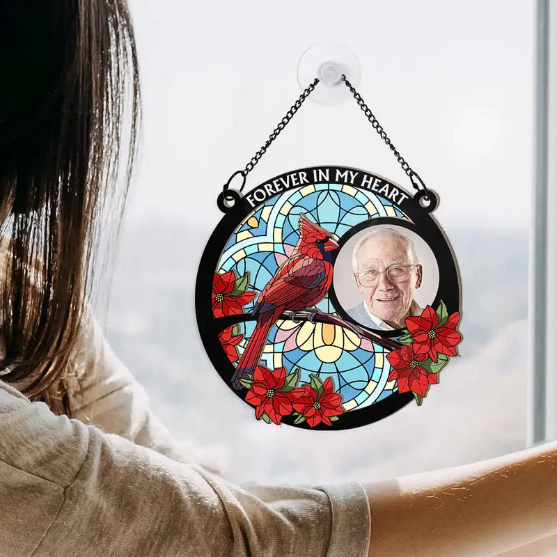 Custom Photo I'm Always With You - Personalized Window Hanging Suncatcher Ornament - Gift For Memorial, Family HH01 - Image 4