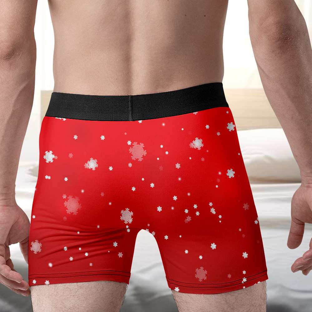 Custom Photo Just Here Waiting For - Gift For Boyfriend, Husband, Anniversary - Funny Personalized Custom Boxer Briefs, Men's Boxers NH96 - Image 5