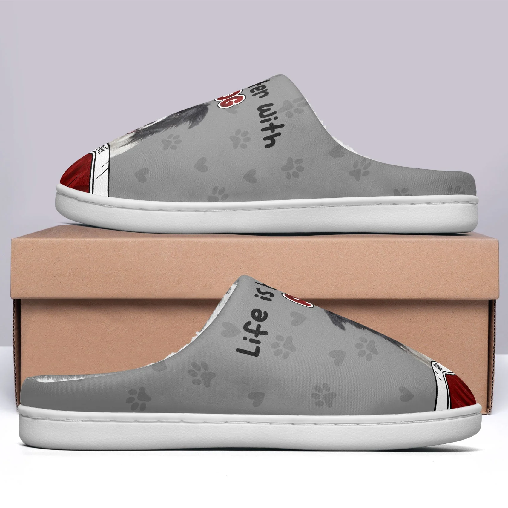 Custom Photo Life Is Better With A Dog - Personalized Slippers - Gift For Pet Owners, Dog Lovers, Cat Lovers NA94 - Image 4