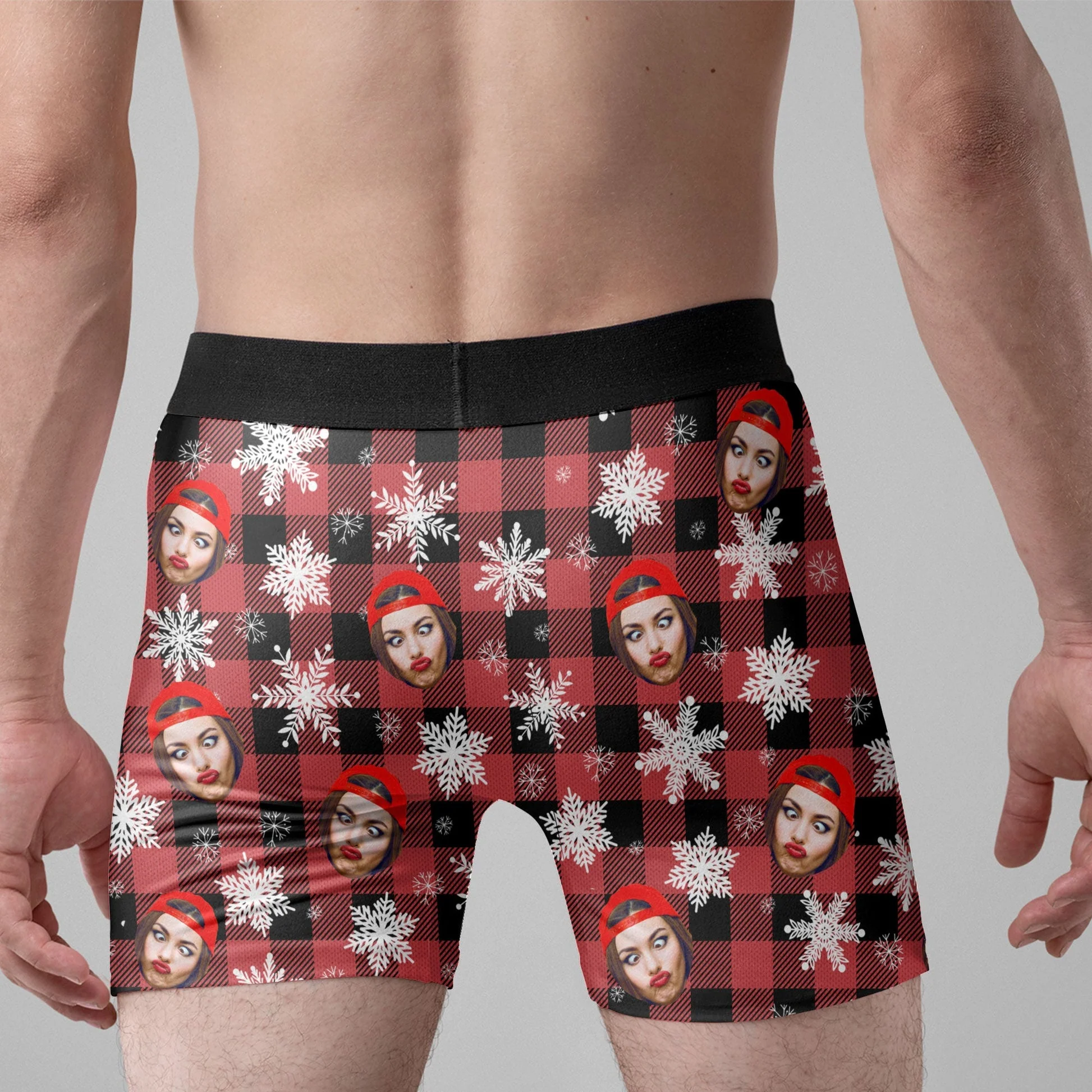 Custom Photo Make It Snow - Gift For Boyfriend, Husband, Anniversary - Funny Personalized Custom Boxer Briefs, Men's Boxers - Image 4