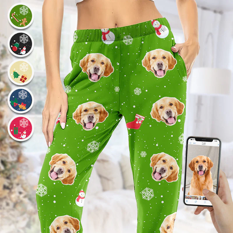 Custom Photo Me & My Pets - Gift For Pet Lovers - Personalized Pajama Pants NA94 - Image 2