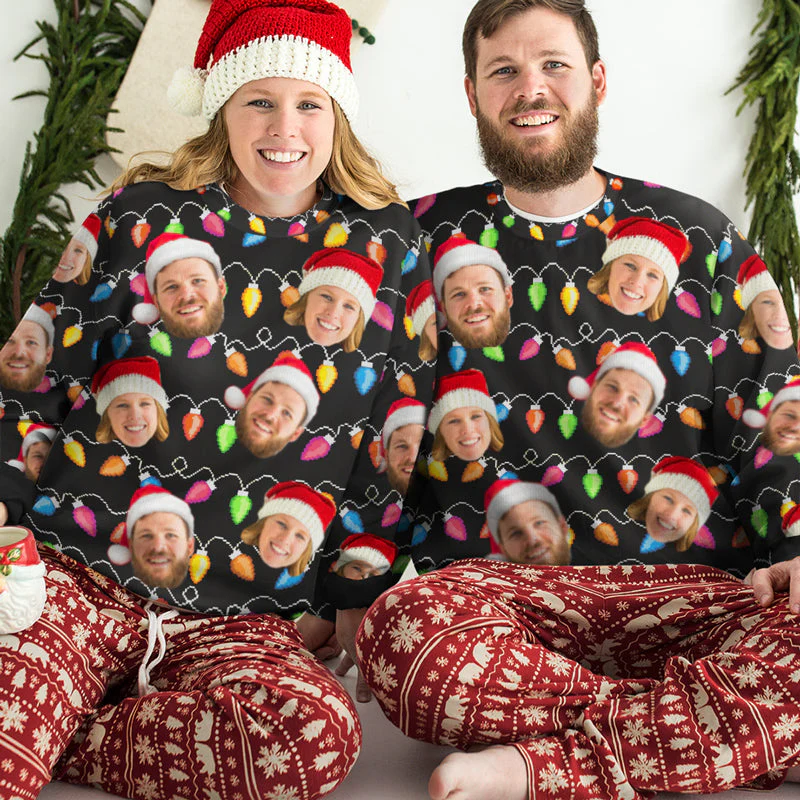 Custom Photo Messy And Bright - Personalized Ugly Sweater - Gift Christmas For Family Memmber - NH96 - Image 2