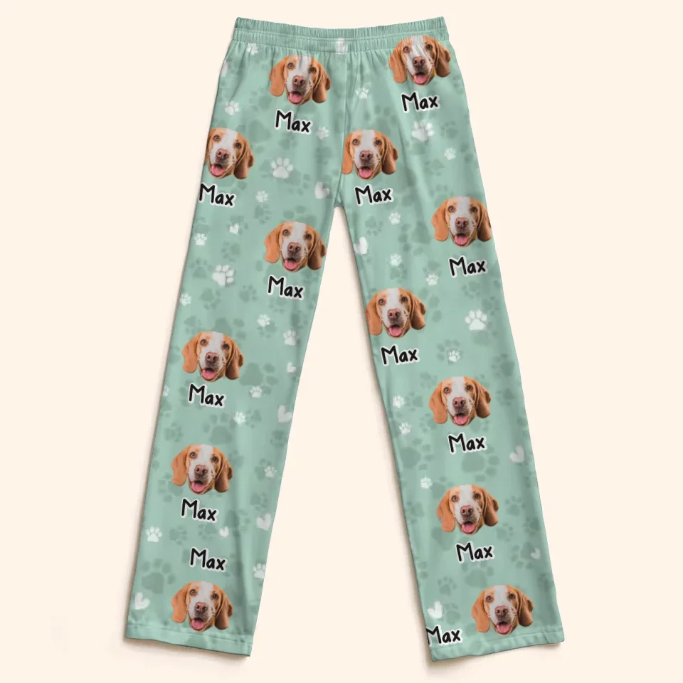Custom Photo My Pet, My Therapist - Personalized Pajama Pants - Gift For Pet Lovers NA94 - Image 2