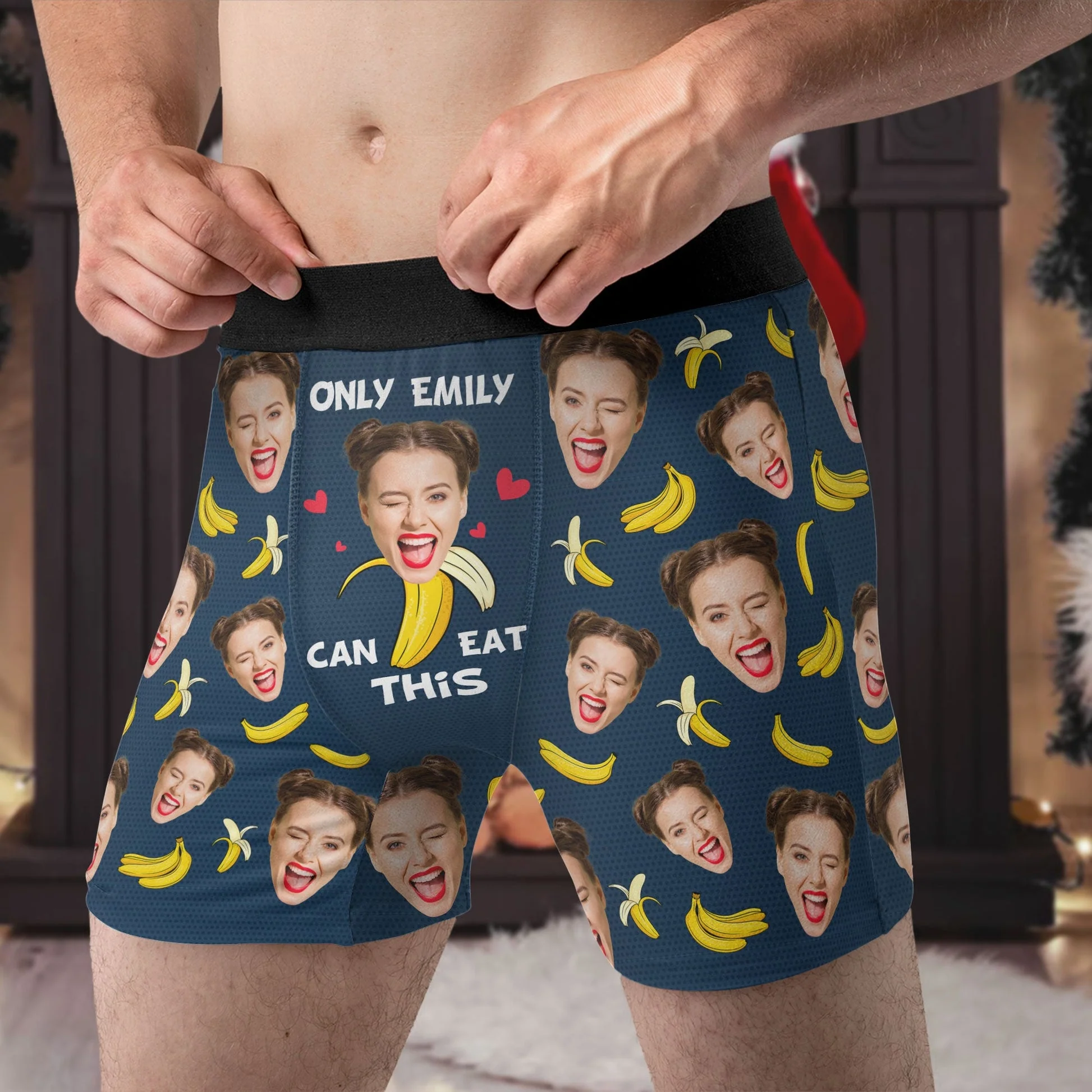 Custom Photo Only Her Can Eat This - Gift For Boyfriend, Husband, Anniversary - Funny Personalized Custom Boxer Briefs, Men's Boxers NH96 - Image 4