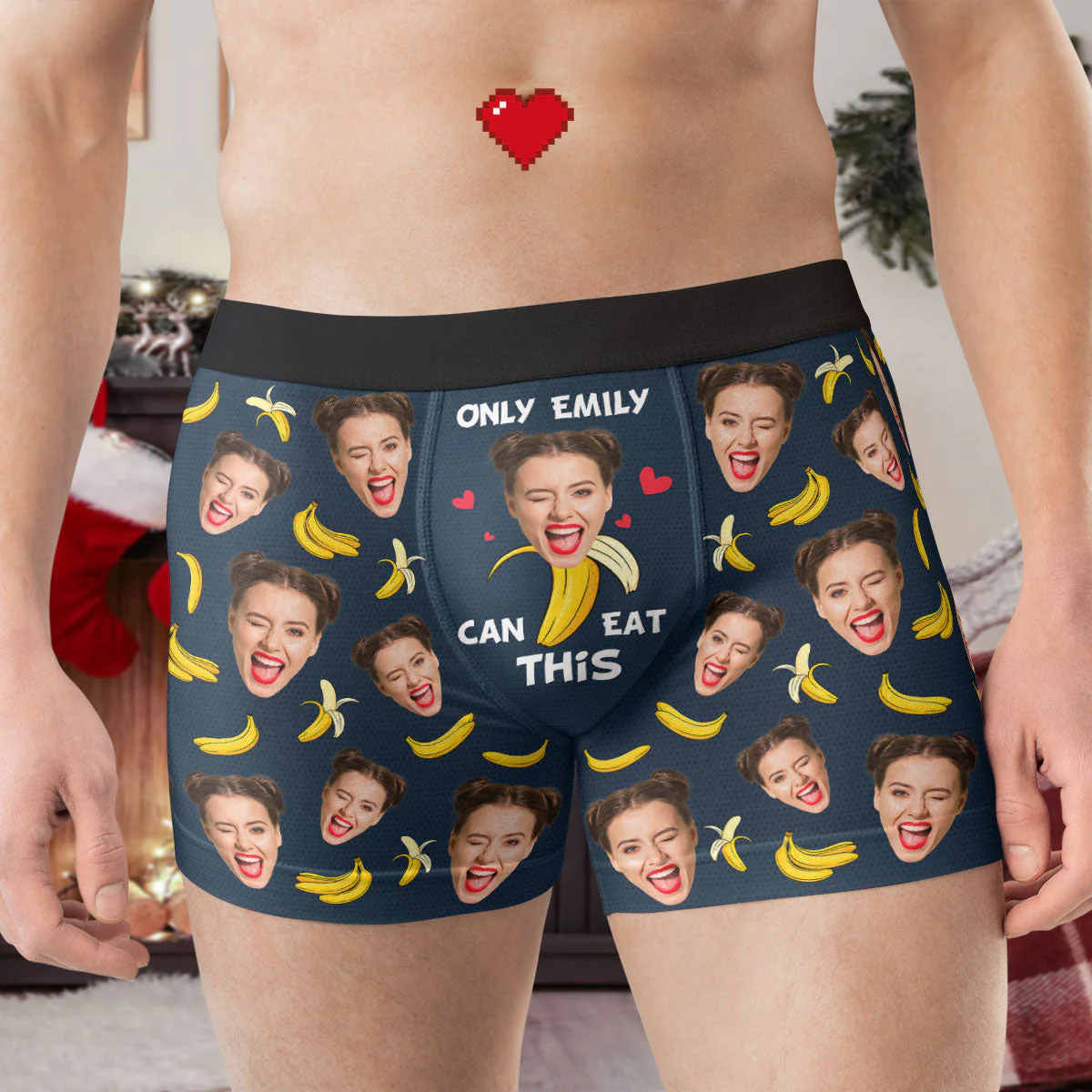 Custom Photo Only Her Can Eat This - Gift For Boyfriend, Husband, Anniversary - Funny Personalized Custom Boxer Briefs, Men's Boxers NH96 - Image 5