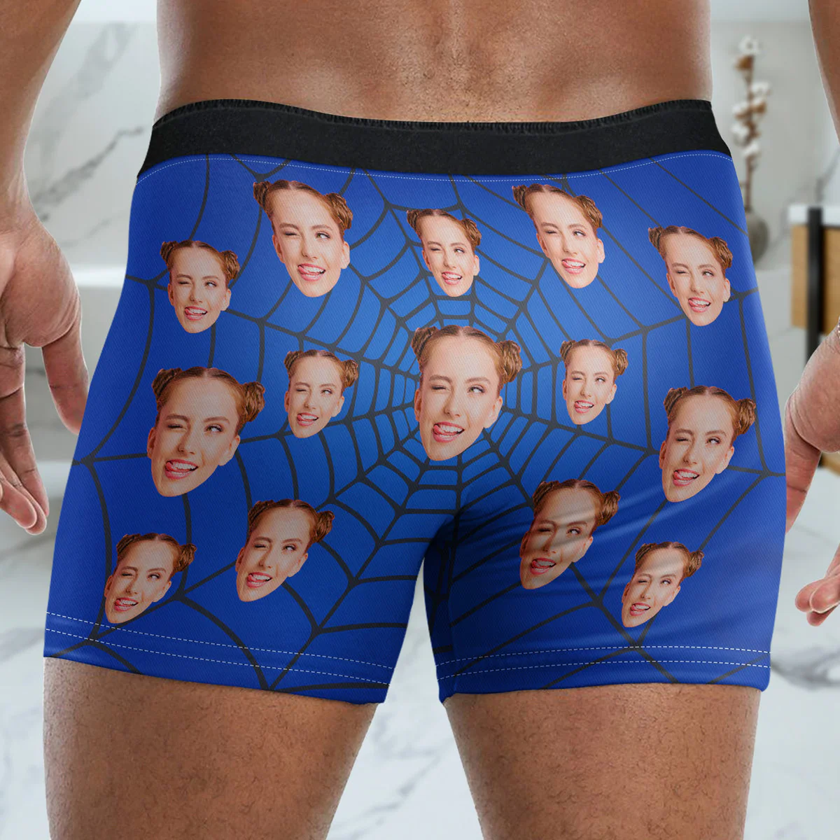 Custom Photo Only Wife Tingle My Spidey Senses - Gift For Boyfriend, Husband, Anniversary - Funny Personalized Custom Boxer Briefs, Men's Boxers NH96 - Image 3