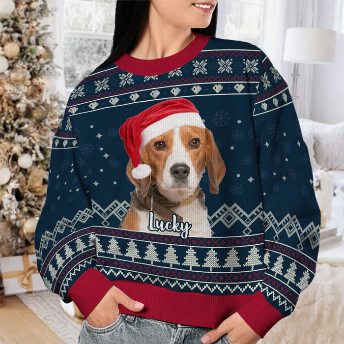 Custom Photo Pet Bless You This Christmas - Personalized Ugly Sweater - Christmas Gift For Pet Owners, Pet Lovers - NH96 - Image 2