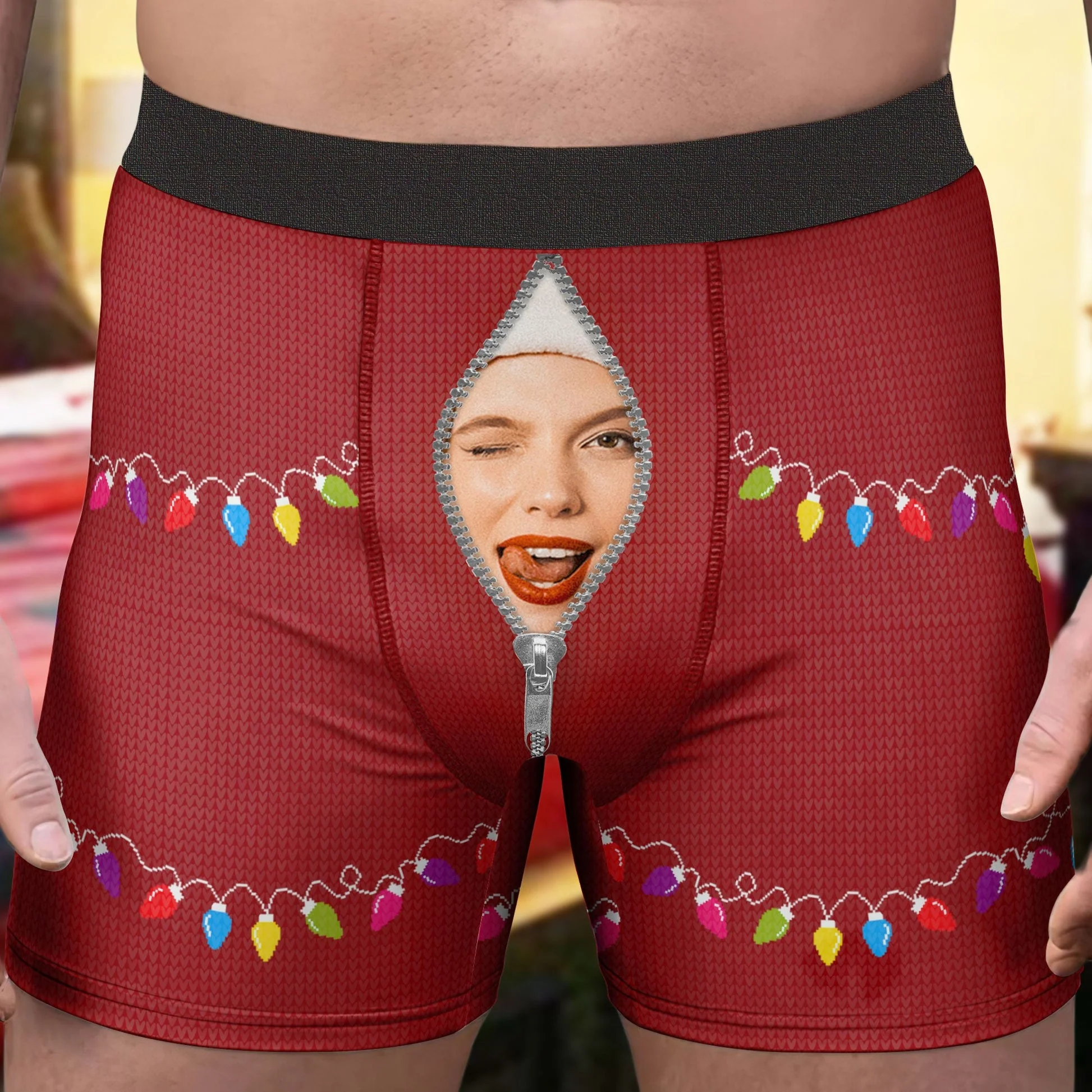 Custom Photo These Sweet Cheeks Belong To - Gift For Boyfriend, Husband, Anniversary - Funny Personalized Custom Boxer Briefs, Men's Boxers - Image 2