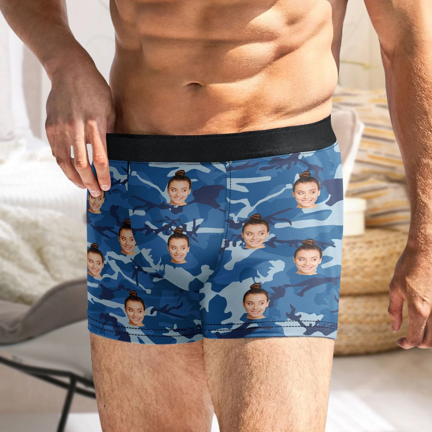Custom Photo This Belongs To Wife - Gift For Boyfriend, Husband, Anniversary - Funny Personalized Custom Boxer Briefs, Men's Boxers NH96 - Image 3