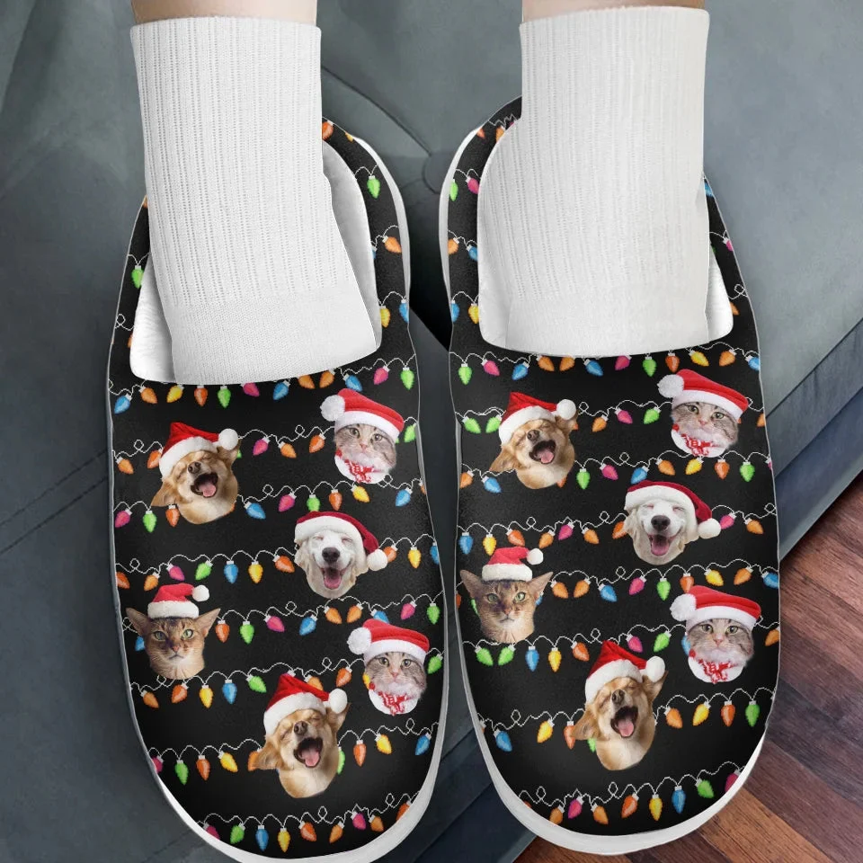 Custom Photo This Christmas, Don't Spend It Alone - Personalized Slippers - Christmas Gift For  Pet Owners, Pet Lovers - NA94 - Image 3