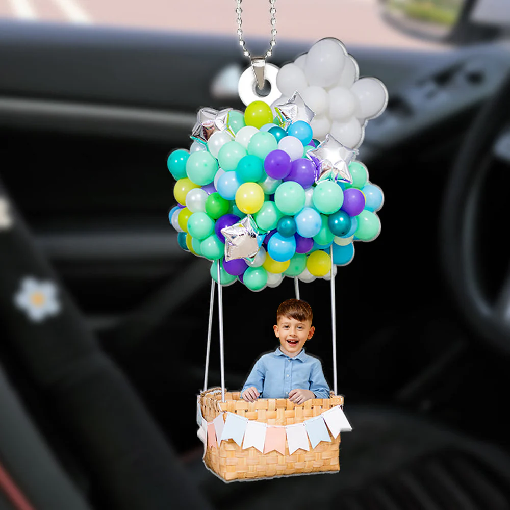 Custom Photo Up To The Sky Funny Trip - Gift For Family Members, Mom, Dad - Personalized Acrylic Car Hanger NA94 - Image 2