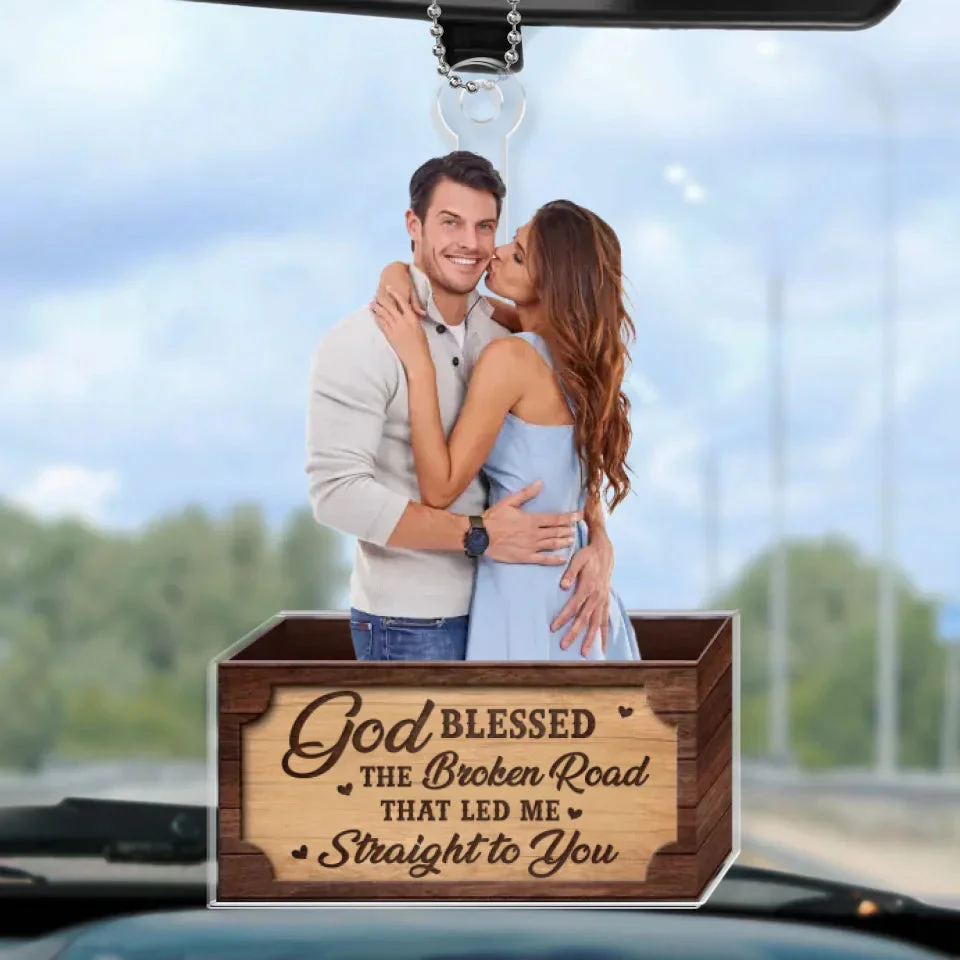 Custom Photo You Make My Heart Skip A Beat - Personalized Car Hanging Ornament - Gift For Couple, Husband Wife, Anniversary - NA94 - Image 2