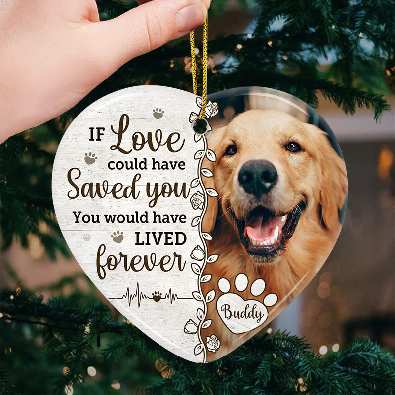 Custom Photo You Would Have Lived Forever - Personalized Ceramic Ornament - Christmas Gift, Sympathy Gift For Pet Owners, Pet Lovers NH96 - Image 2