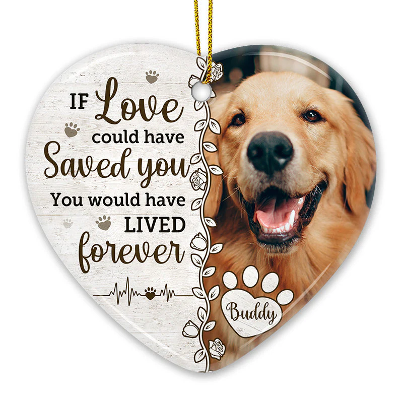 Custom Photo You Would Have Lived Forever - Personalized Ceramic Ornament - Christmas Gift, Sympathy Gift For Pet Owners, Pet Lovers NH96 - Image 3