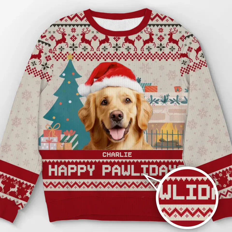 Custom Photo Dog Cat You're The Best Present Ever - Personalized Ugly Sweater - Christmas Gift For Pet Lovers, Dog Cat Mom Dad NA94 - Image 2