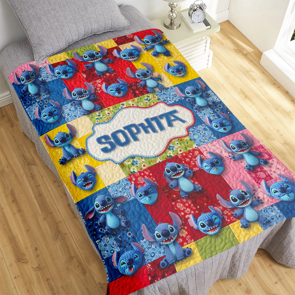 Cute Blue Sti Blanket - Personalized Blanket - Christmas Gift HH01 - Image 4