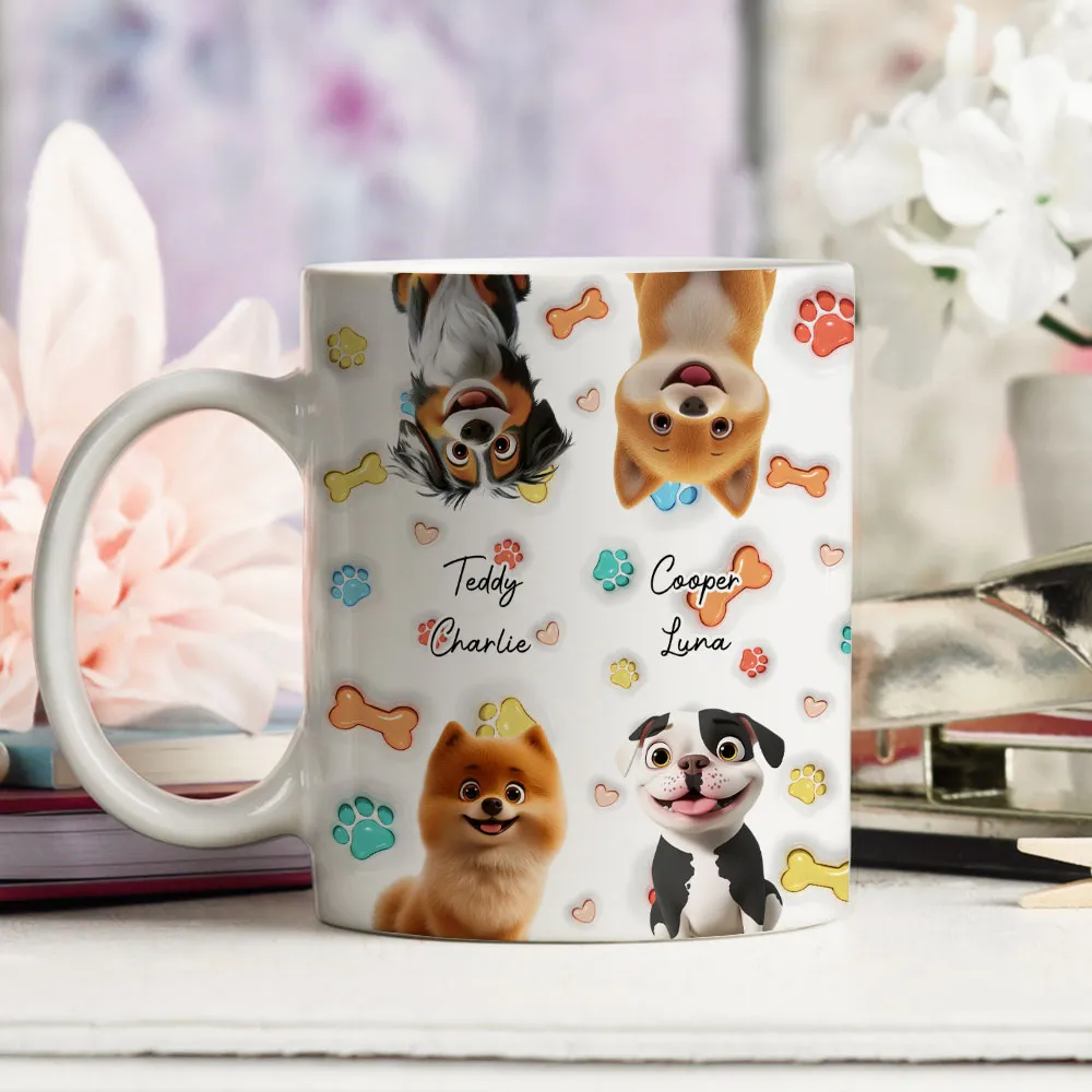 Cute Cartoon Dog Baby - Personalized 3D Inflated Effect Ceramic Mug - Gift For Dog Lovers | CLP15 NA94 - Image 2