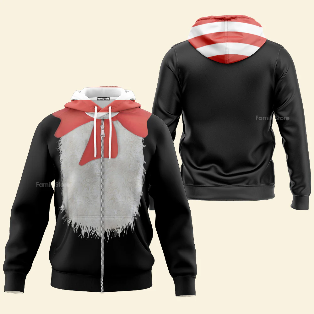 Dr. Seuss Cute Red Bow Cosplay Hoodie - Image 3