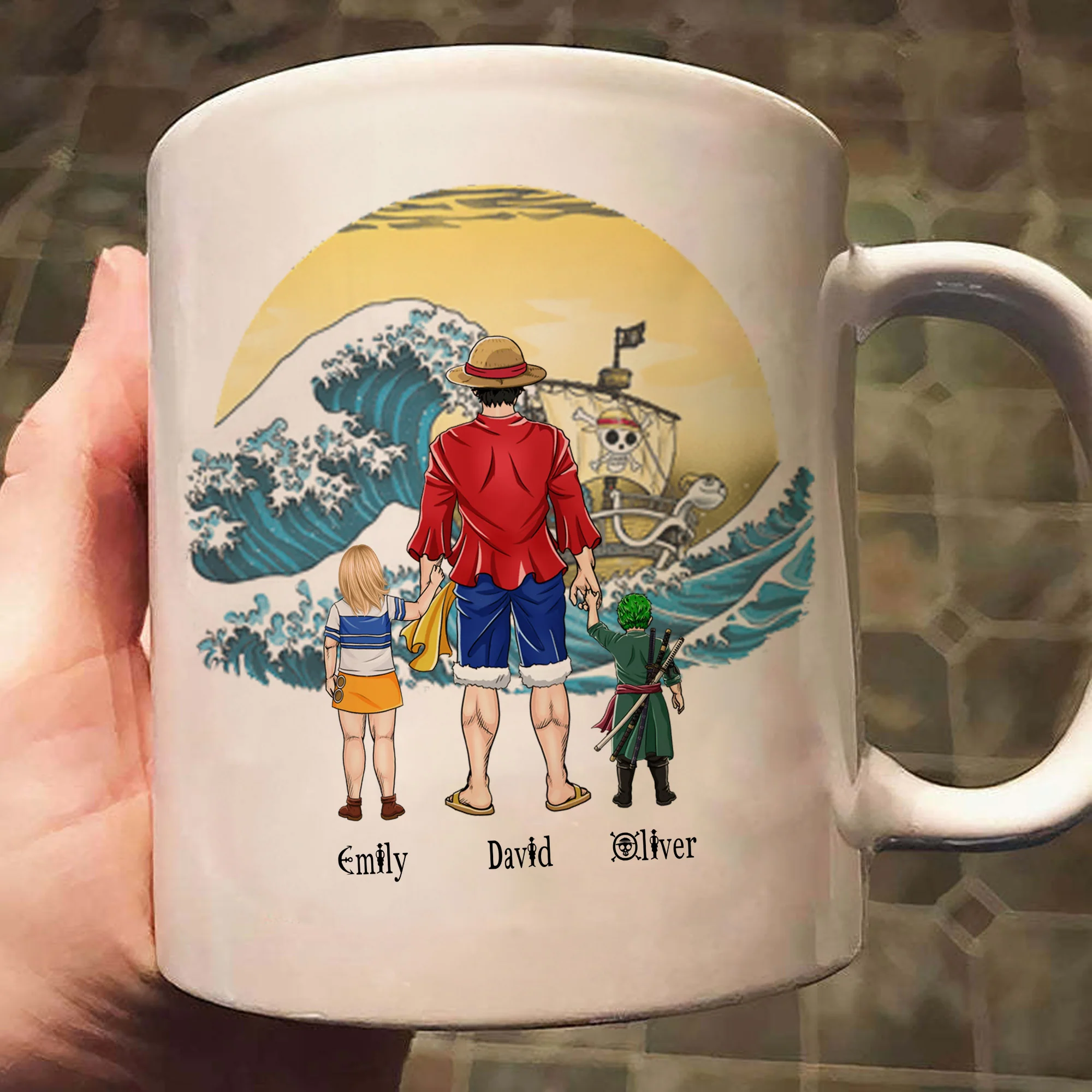 One Piece Dad Always My Captain Forever My Nakama - Gift For Dad - Personalized Ceramic Mug CL11 - Image 3