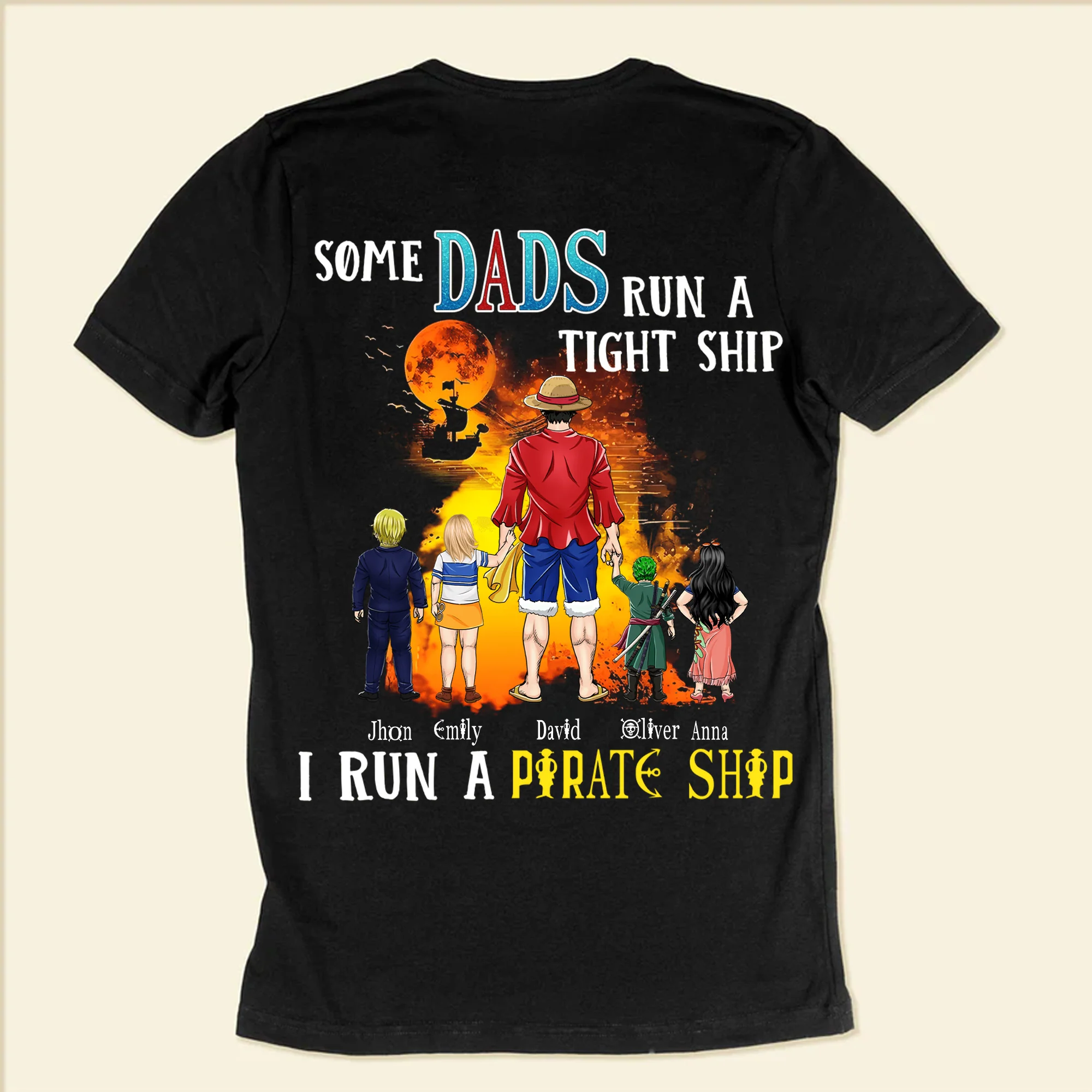 One Piece Dad Runs A Pirate Ship - Gift For Father - Personalized Shirt 2 Side - CL11 NH96 - Image 5