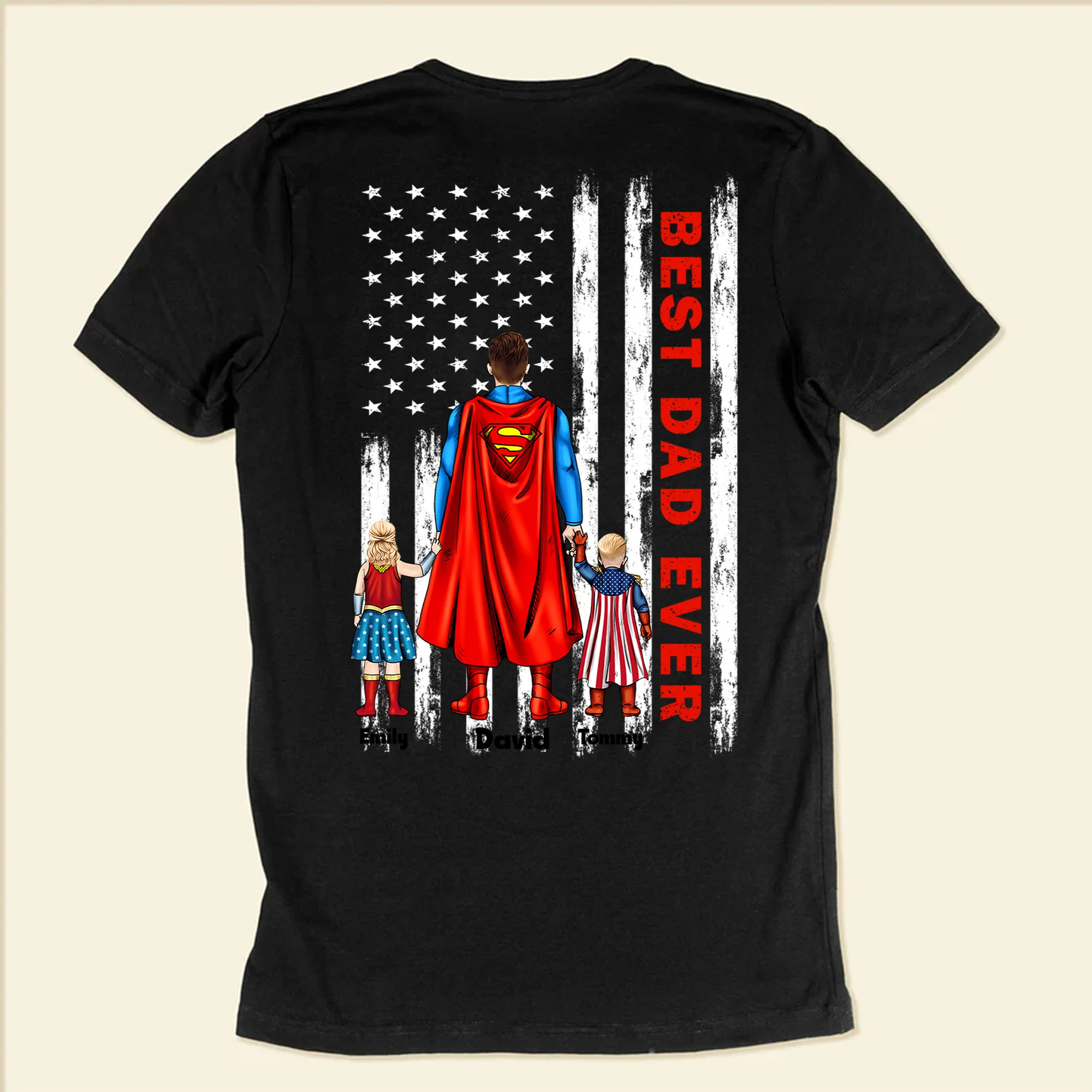 Dad You're Always Be My Superhero - Gift For Father's Day - Personalized Shirt 2 Side - Image 6