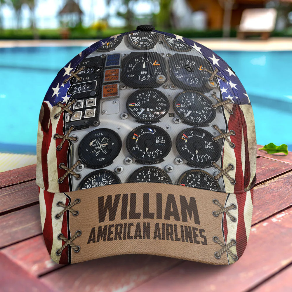 Daddy American Airlines Version 2 - Personalized Classic Cap - Gift For Dad, Grandpa, Father's Day | NA94 - Image 2