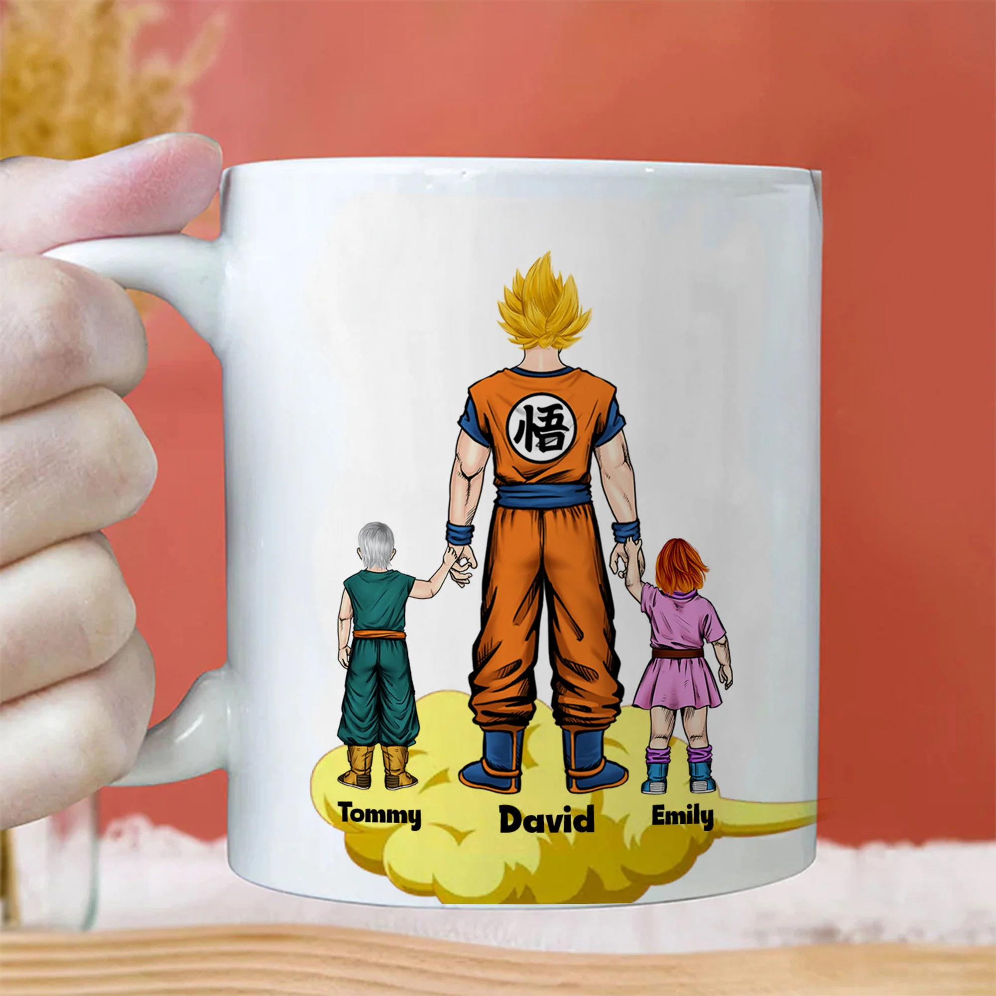 Daddy Is Our Favorite Saiyan Dragon Balls - Gift For Father's Day - Personalized Ceramic Mug - Image 3