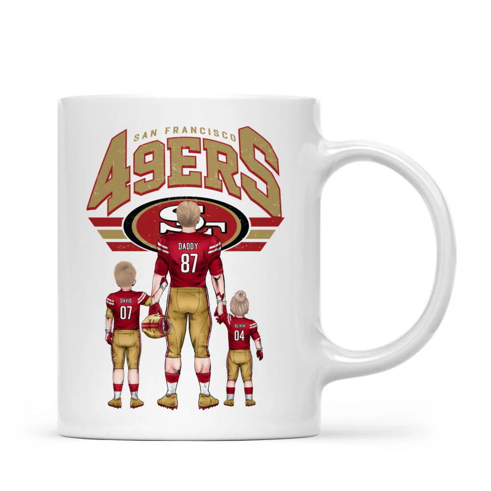 Daddy & Kids NFL Style - Personalized Mug - Gifts For American Football Lover | TM12 HN02 - Image 3