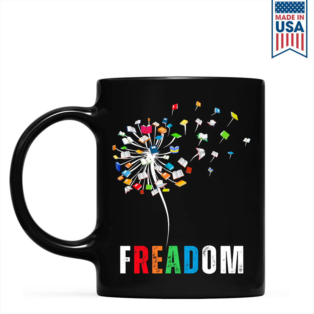 Dandelion Freadom Book Lover Gift Mug