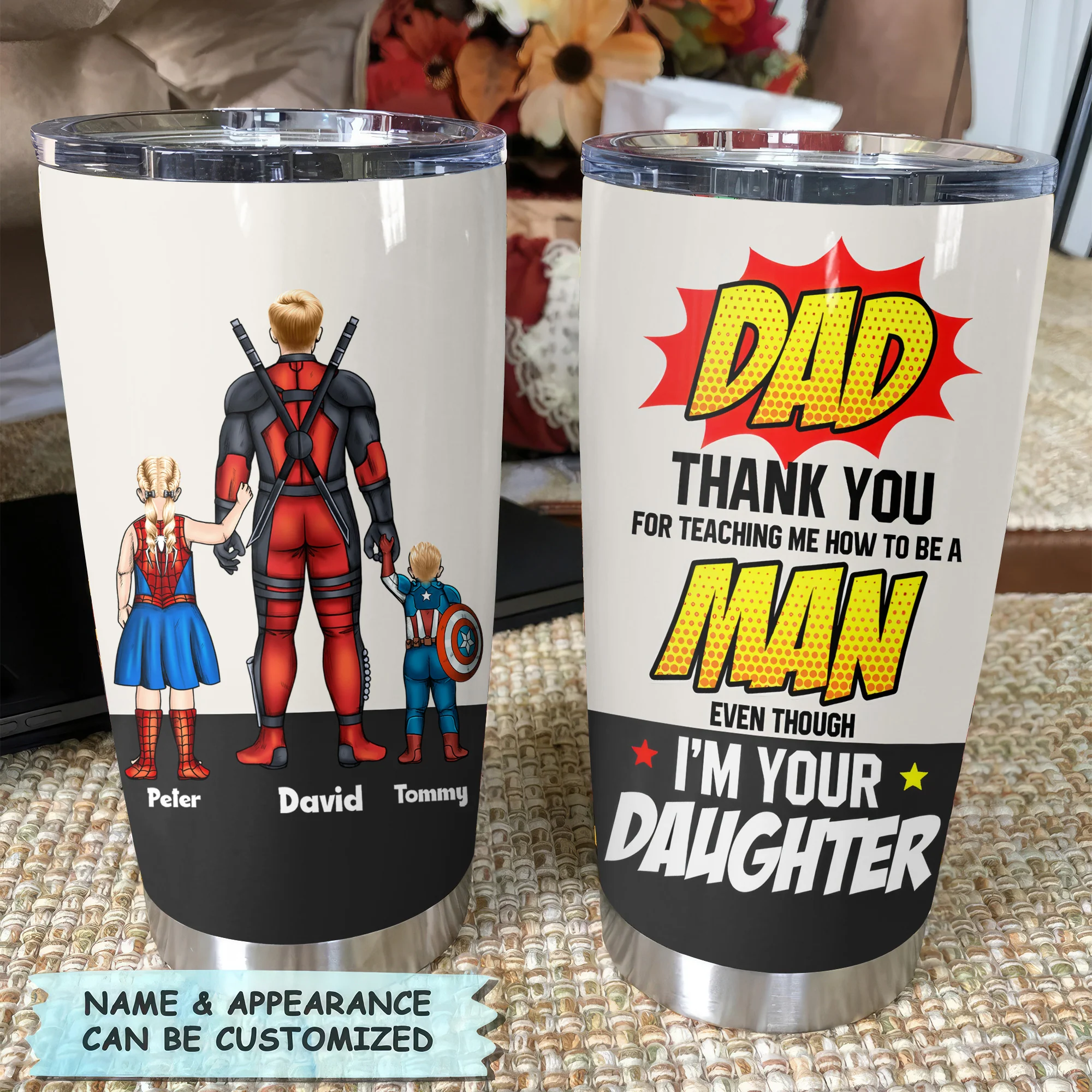 Dear Dad Thank You For Teaching Me Everything In Life - Personalized Stainless Steel Tumbler - Gift For Dad, Father's Day | CL02 NA94 - Image 4