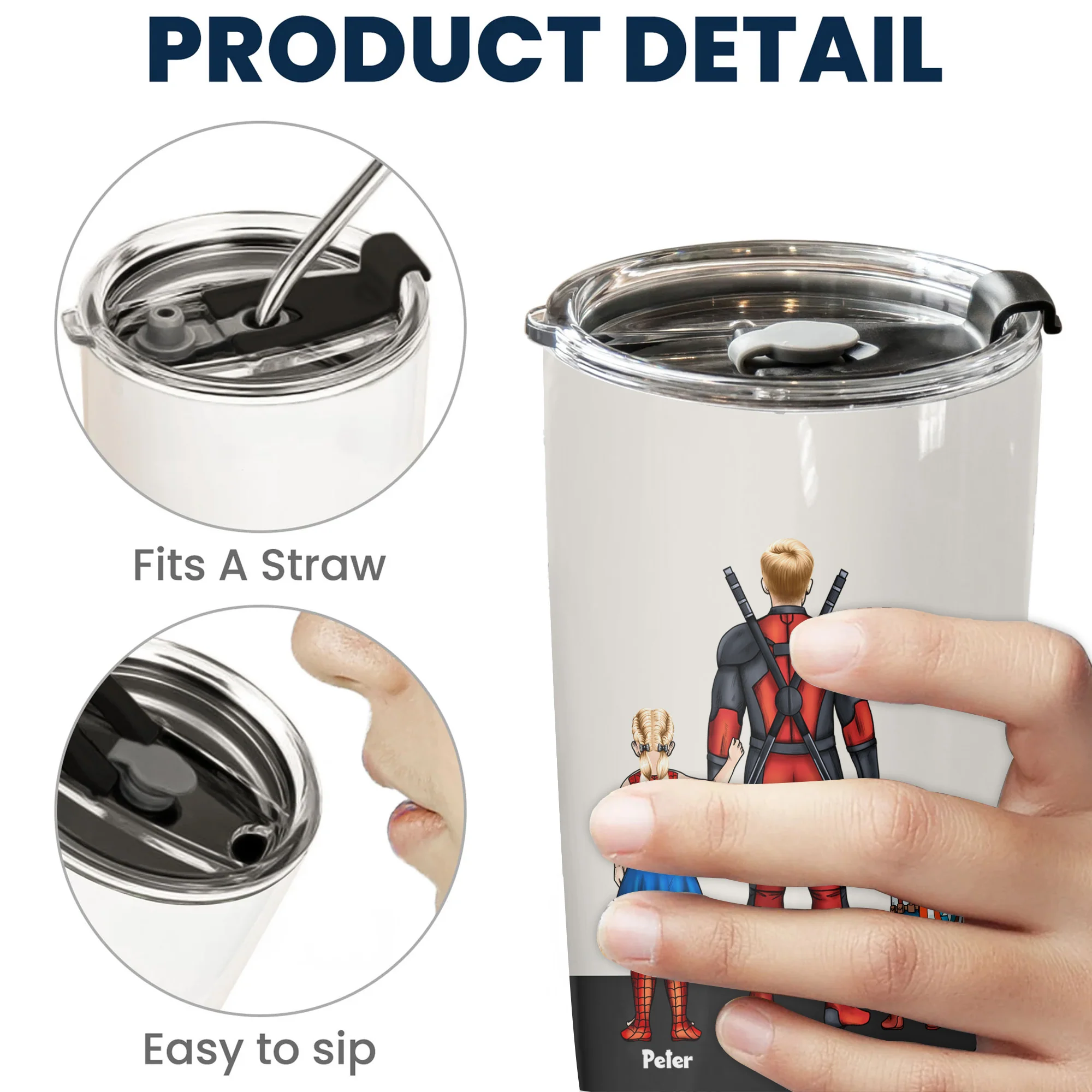 Dear Dad Thank You For Teaching Me Everything In Life - Personalized Stainless Steel Tumbler - Gift For Dad, Father's Day | CL02 NA94 - Image 5