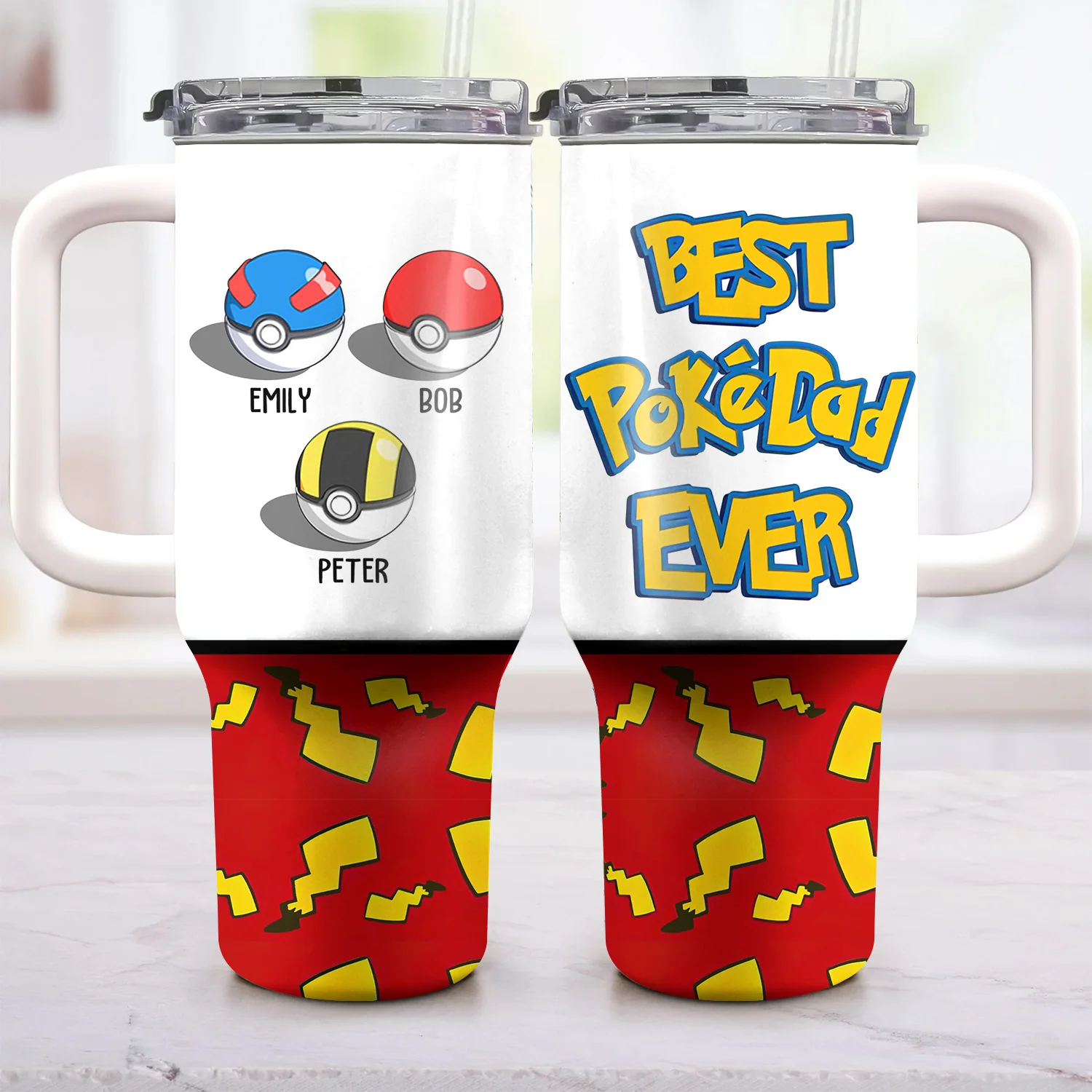 Dear Dad Thanks For Teaching Me How To Strong - Personalized 40oz Tumbler Cup With Straw - Gift For Dad, Father's Day | CL02 NA94
