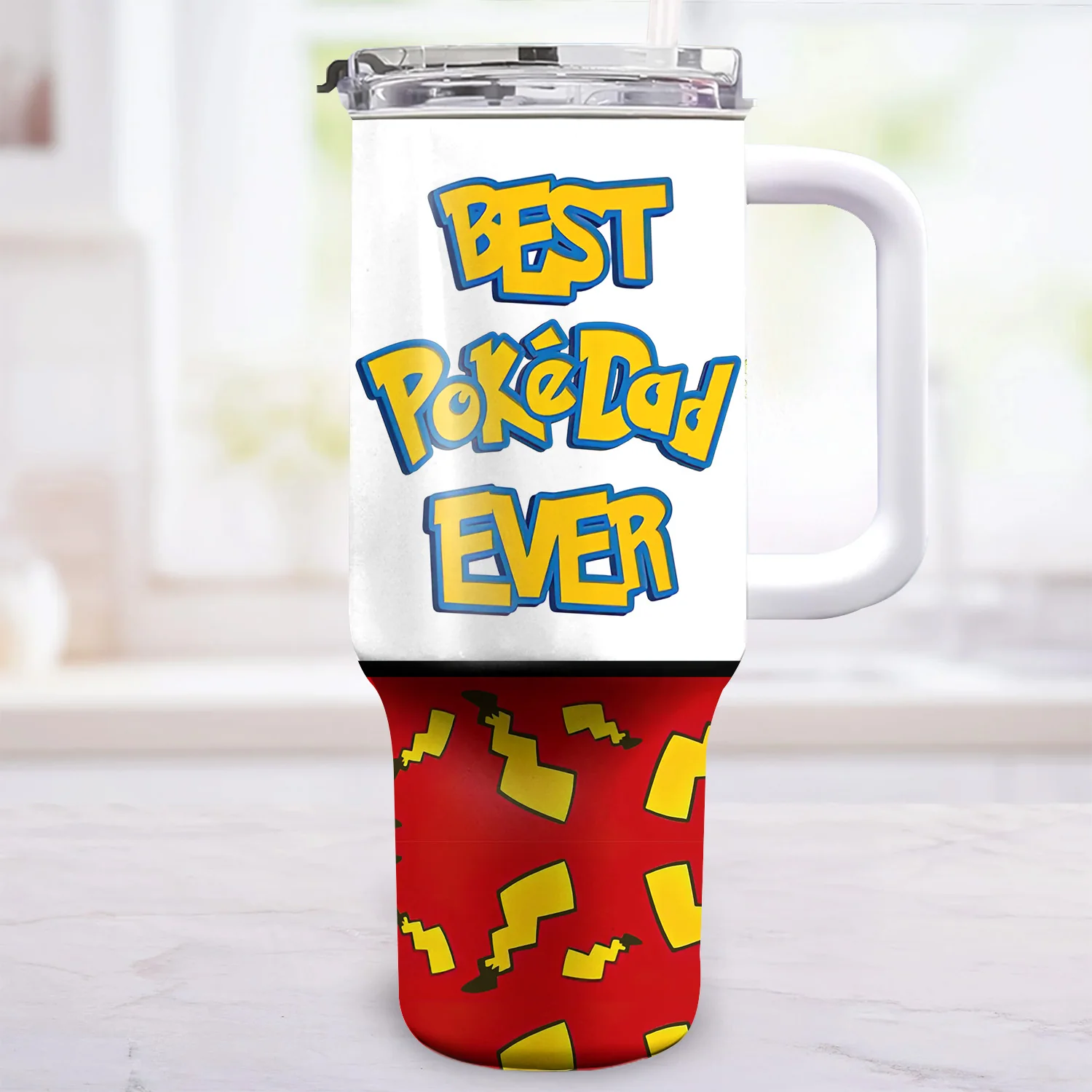 Dear Dad Thanks For Teaching Me How To Strong - Personalized 40oz Tumbler Cup With Straw - Gift For Dad, Father's Day | CL02 NA94 - Image 3